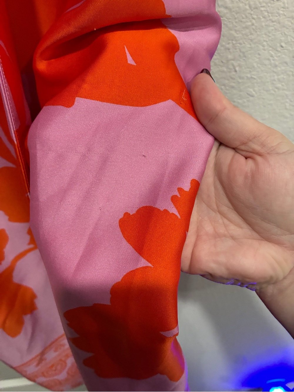 ANTONIO MELANI Pink and Orange Floral Wrap Sarong - Picture 2 of 5